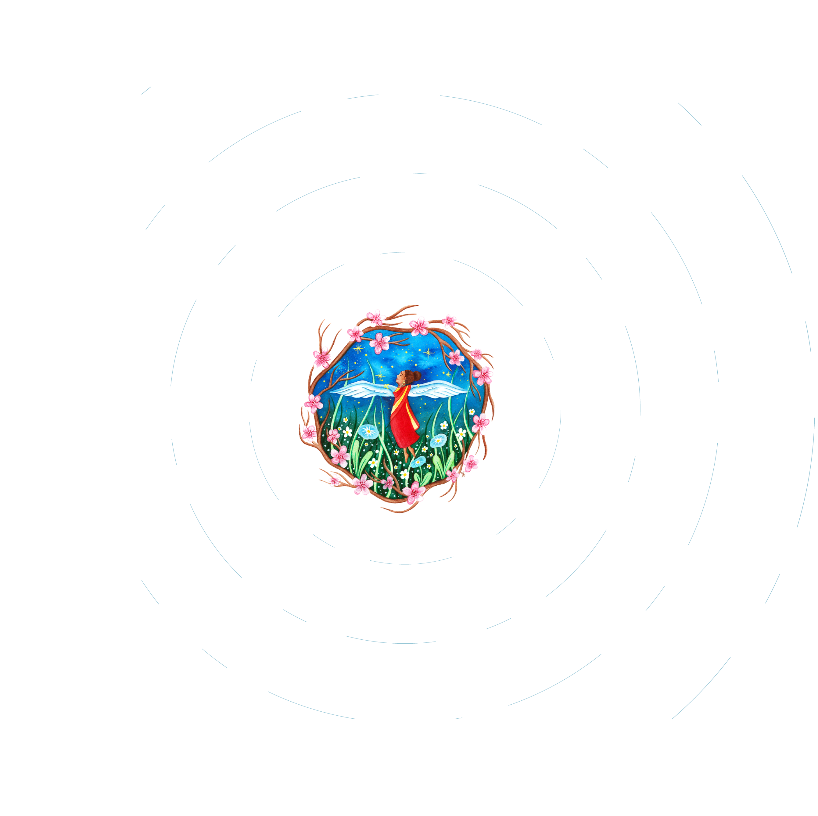 Illustration à la gouache